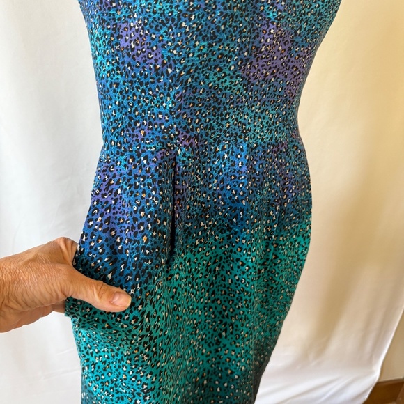 NANETTE LEPORE DRESS 100% SILK SHEATH LINED SUMMER PARTY POCKETS WEDDING GUEST 6 - Picture 7 of 10